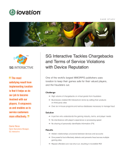 SG Interactive Tackles Chargebacks and Terms of Service