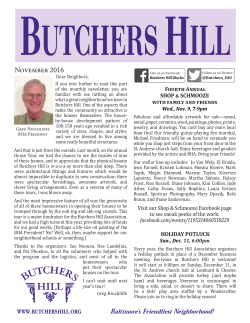 November 2016 - Butchers Hill