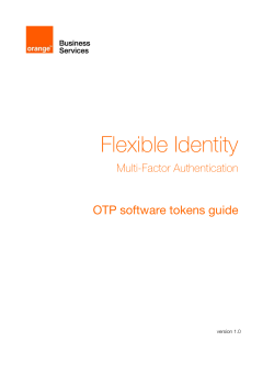 Secure Authentication end-user guide MP token for