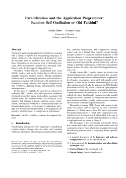 Parallelization and the Application Programmer: Random Self