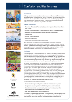 Confusion and restlessness