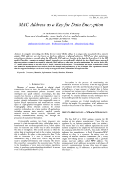 MAC Address as a Key for Data Encryption