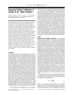 Measuring Partition Coefficients of Colloids at Air&minus;Water Interfaces