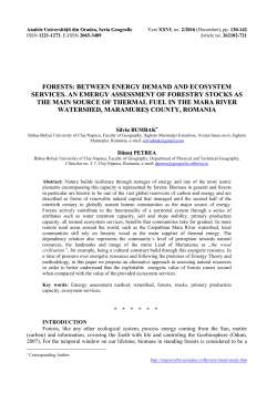 forests: between energy demand and ecosystem services. an