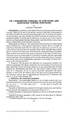 ON нi-PARAMETER FAMILIES OF FUNCTIONS AND ASSOCIATED