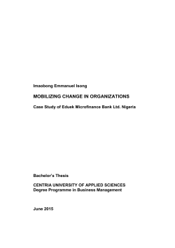 mobilizing change in organizations