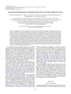 Genome-Scale Phylogenetics: Inferring the Plant