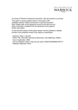 AUTOCRATIC OPENING - Warwick WRAP