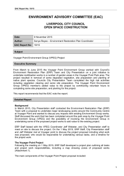 EAC Report No. 19/15 Voyager Point Environment Group Project