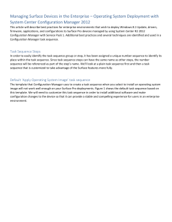 Surface operating system deployment - Center