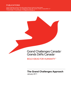 The Grand Challenges Approach