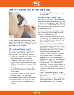 Diabetes: How to Test Your Blood Sugar