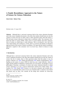 A Family Resemblance Approach to the Nature of Science for