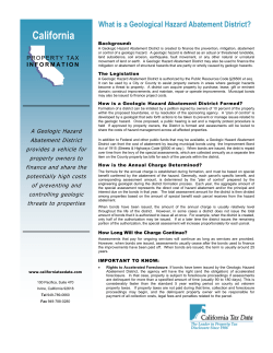 Geological Hazard Abatement Districts