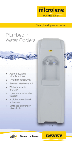 Plumbed in Water Coolers