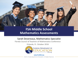 FSA Middle School Mathematics Assessments