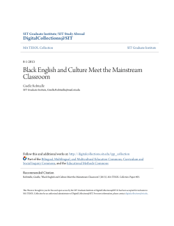 Black English and Culture Meet the Mainstream Classroom