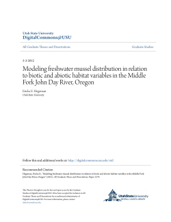 Modeling freshwater mussel distribution in relation to biotic and