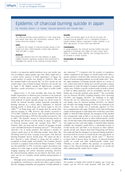 Epidemic of charcoal burning suicide in Japan