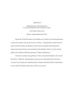 Ceremonial Reburials in Revolutionary France Talj Gordon Tatum