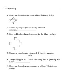 Line Symmetry 1. How many lines of symmetry exist in the following
