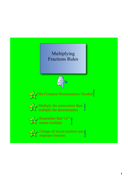 Multiplying Fractions Rules