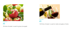 Fun Fact 70 litres of water is used to grow one apple Fun Fact 120