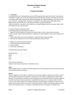 Chemistry - Ventura College