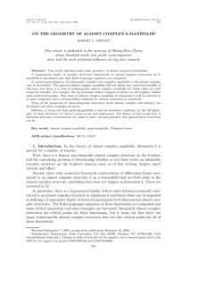 ON THE GEOMETRY OF ALMOST COMPLEX 6