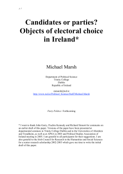 Candidates or parties? Objects of electoral
