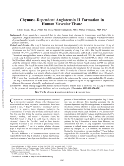 Chymase-Dependent Angiotensin II Formation in Human Vascular