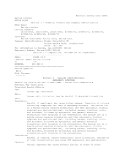 Material Safety Data Sheet Barium nitrate MSDS# 02440 Section 1