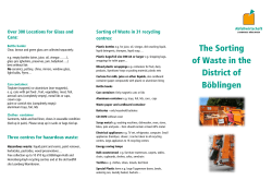 The Sorting of Waste in the District of B&ouml;blingen