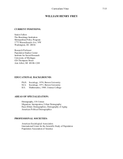 Curriculum Vitae - Brookings Institution