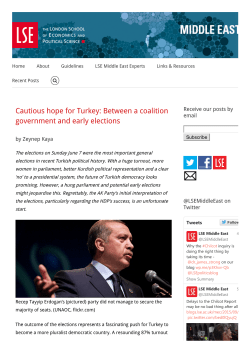 Cautious hope for Turkey: Between a coalition government and