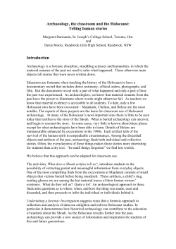 Archaeology, the classroom and the Holocaust