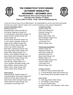 Lecturer Newsletter - November/December 2014