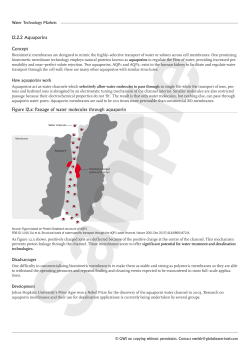 Passage of water molecules through aquaporin