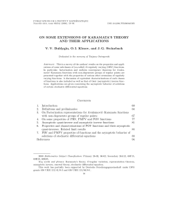 On Some Extensions of Karamata`s Theory and Their Applications