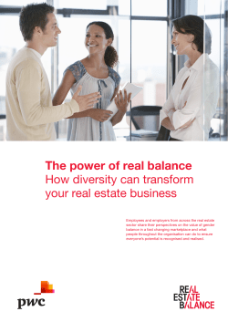 The power of real balance How diversity can transform your real