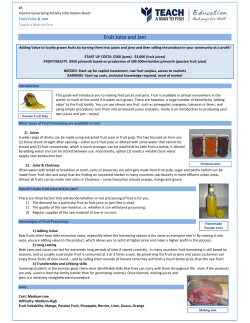 Fruit Juice and Jam - Teach a Man to Fish