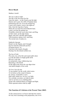 Dover Beach - Anglistik