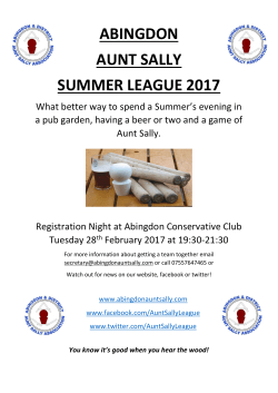 abingdon aunt sally 2017 poster