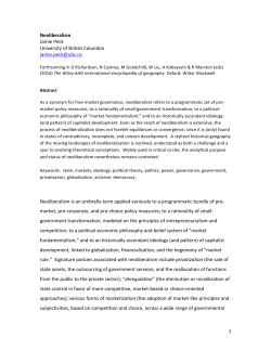 Neoliberalism - UBC Blogs - University of British Columbia