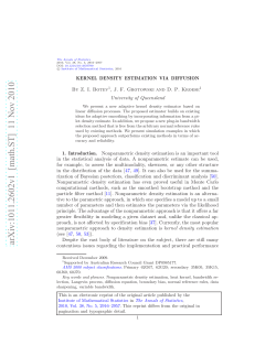 Kernel density estimation via diffusion