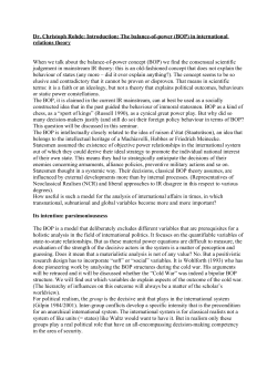 The balance-of-power in international relations