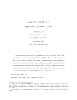 Long-Term Growth As A Sequence of Exponential