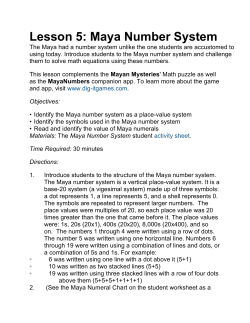 Lesson 5: Maya Number System - Dig