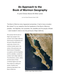 An Approach to the Book of Mormon Geography