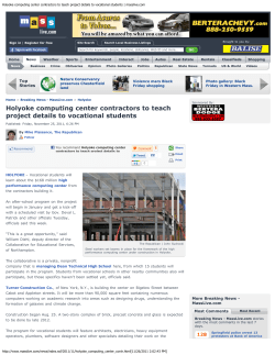 Holyoke computing center contractors to teach project